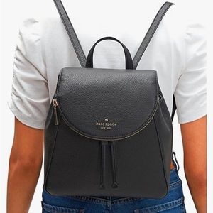 NWOT Black Pebble Leather Kate Spade backpack
